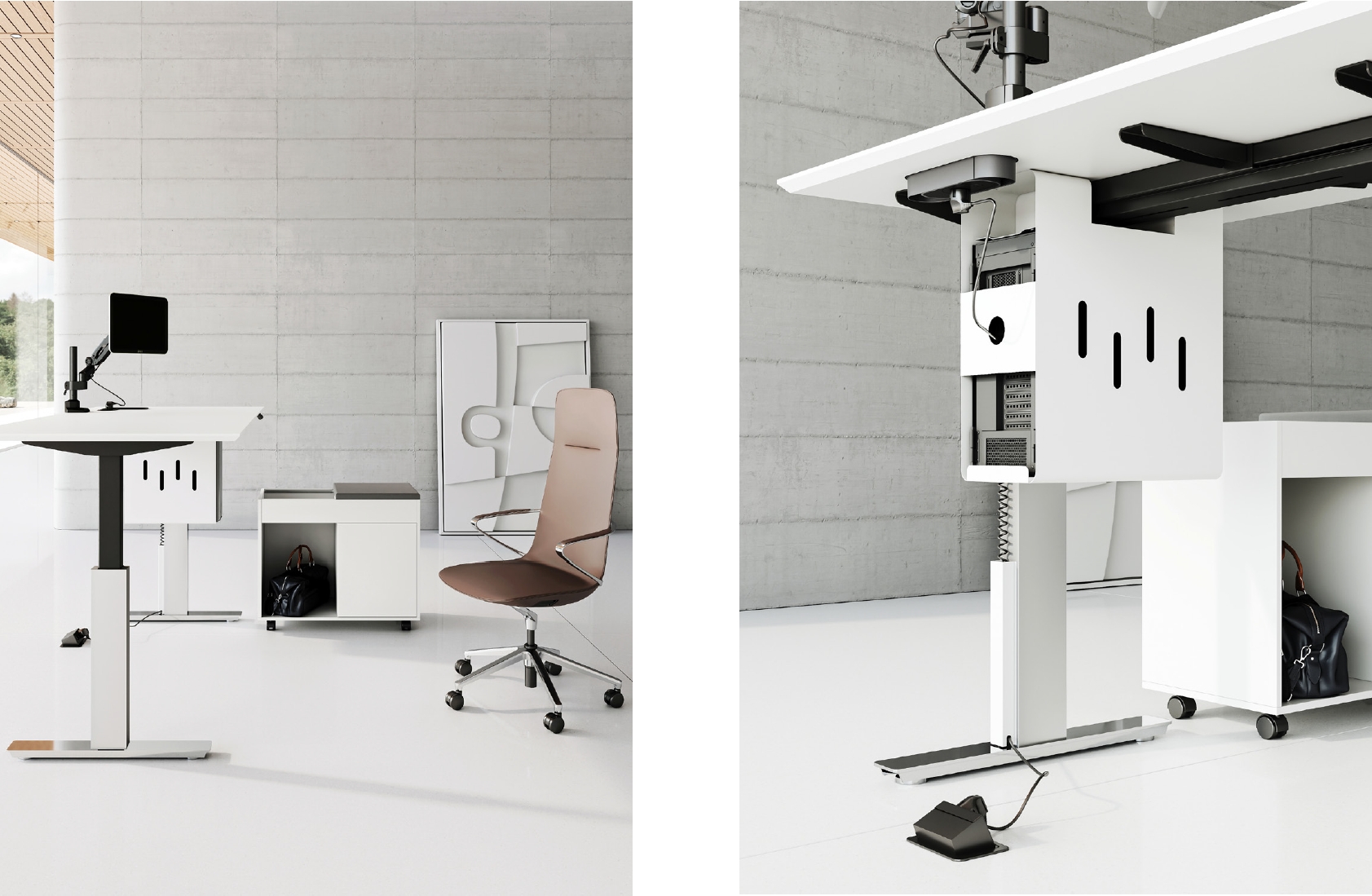 電動(dòng)升降辦公桌班臺(tái)升降會(huì)議桌智能辦公家具